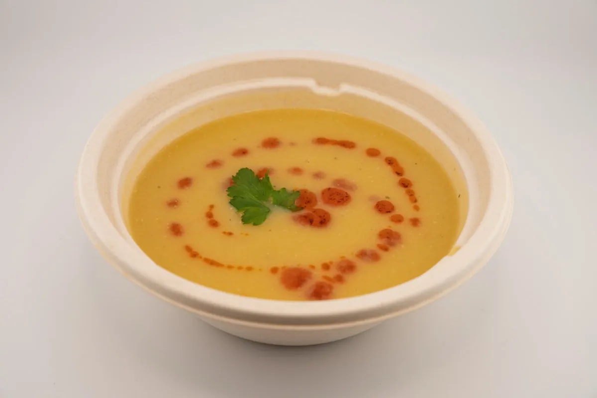 Turkish red lentil soup mercimek